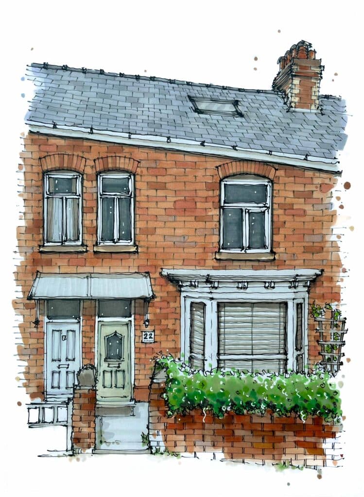 Ty Wern Road, Swansea, Drawn by Mike